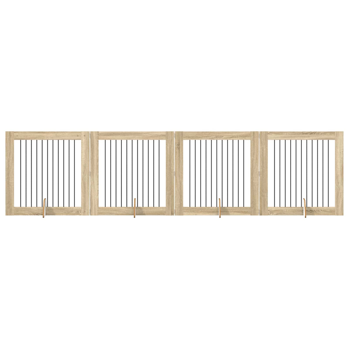 Dog Gate with Stands 4 pcs Sonoma Oak 100 x 100 cm
