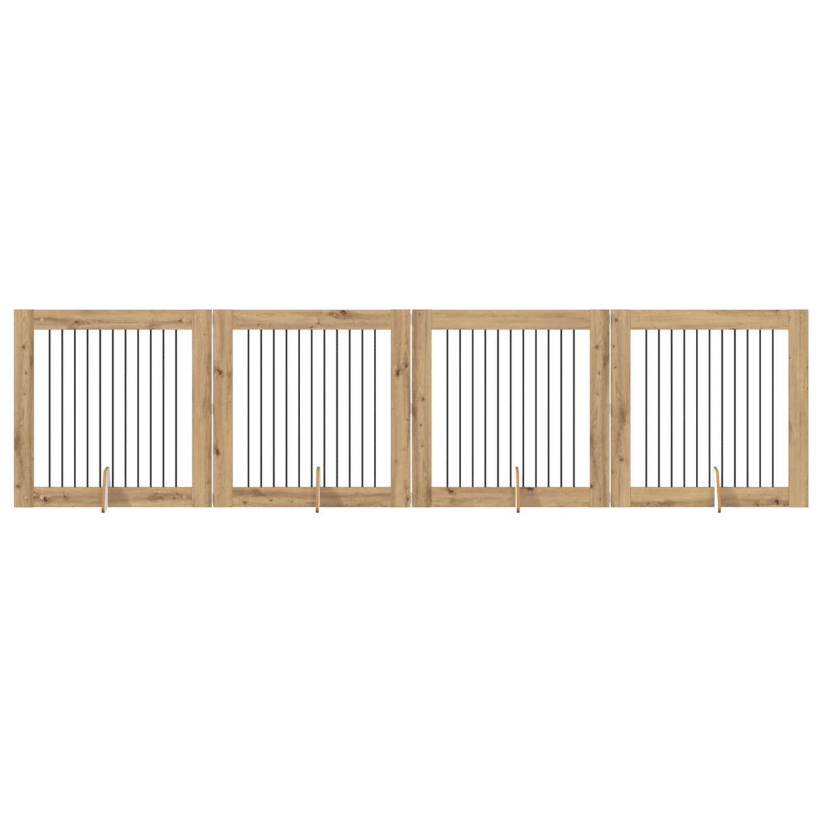 Dog Gate with Stands 4 pcs Artisan Oak 100 x 100 cm