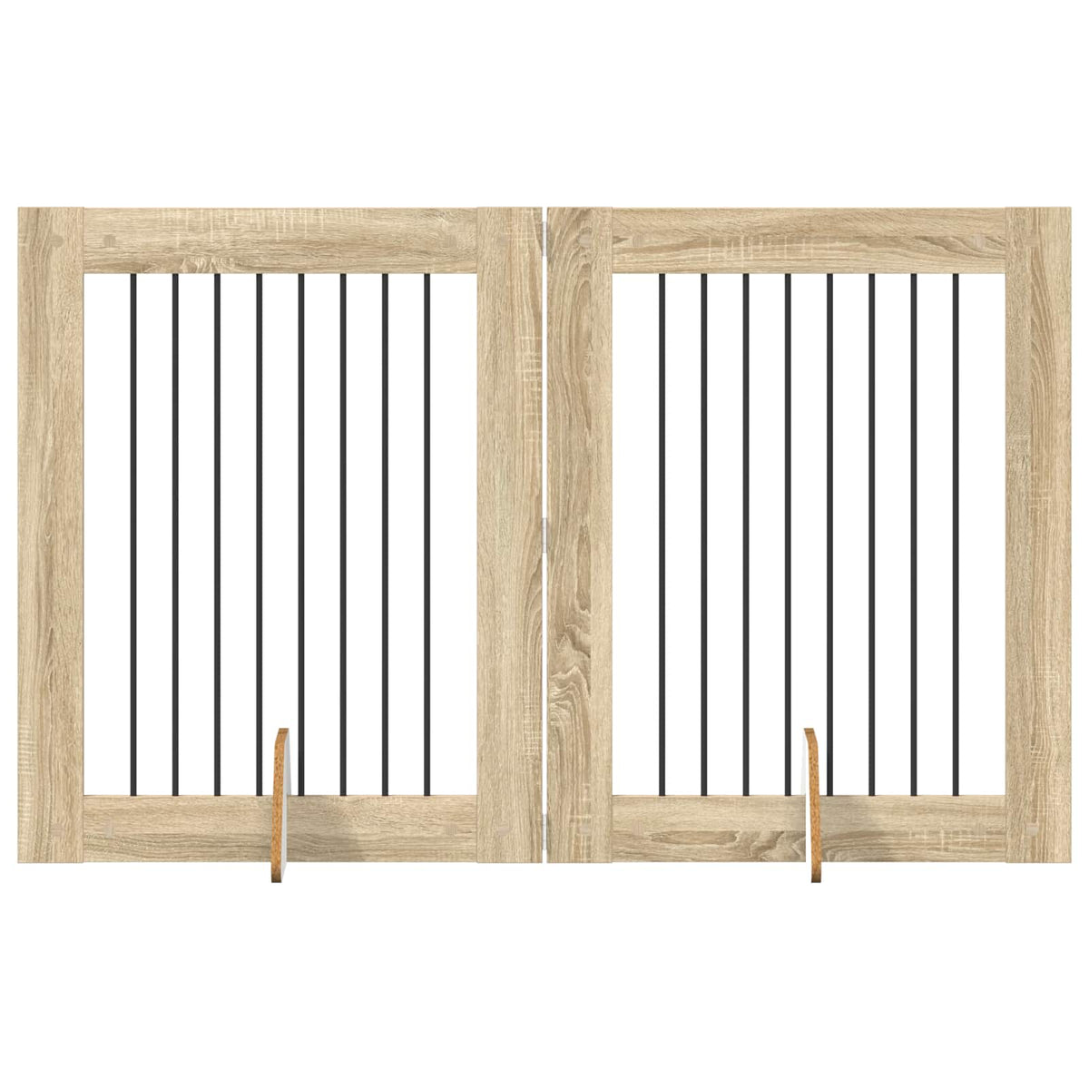 Dog Gate with Stands 2 pcs Sonoma Oak 80 x 100 cm
