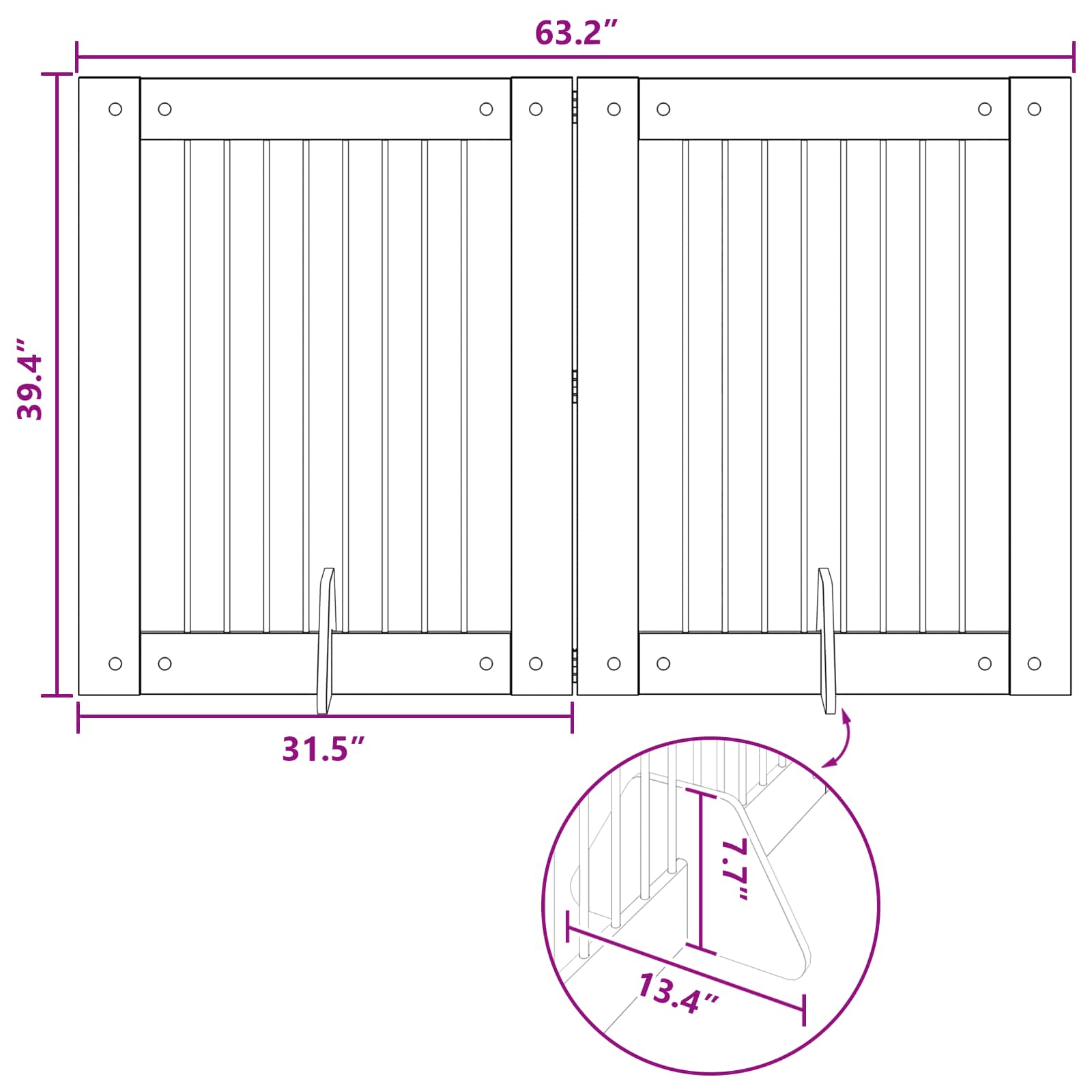 Foldable Dog Gate with Stands 2 pcs Sonoma Oak 160.5 cm