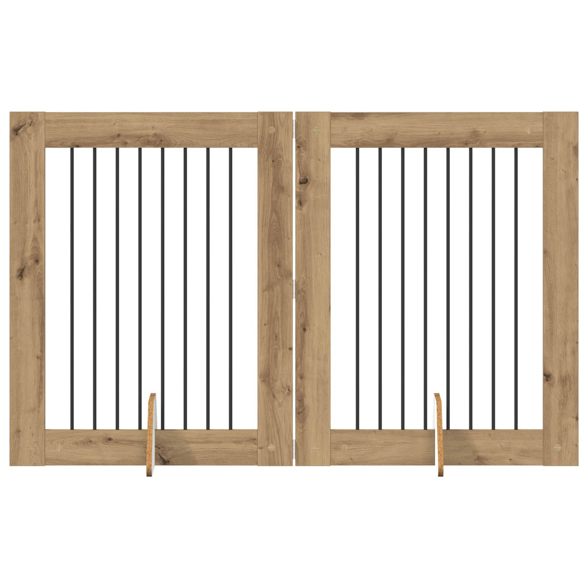 Dog Gate with Stands 2 pcs Artisan Oak 80 x 100 cm
