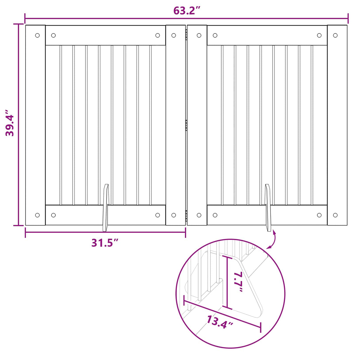 Foldable Dog Gate with Stands 2 pcs Artisan Oak 160.5 cm