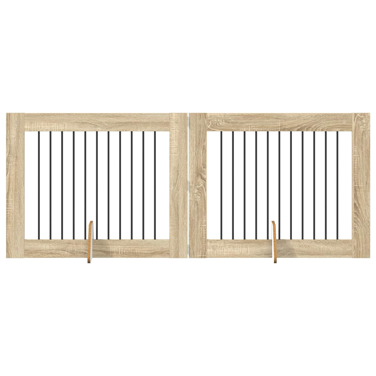 Dog Gate with Stands 2 pcs Sonoma Oak 100 x 80 cm