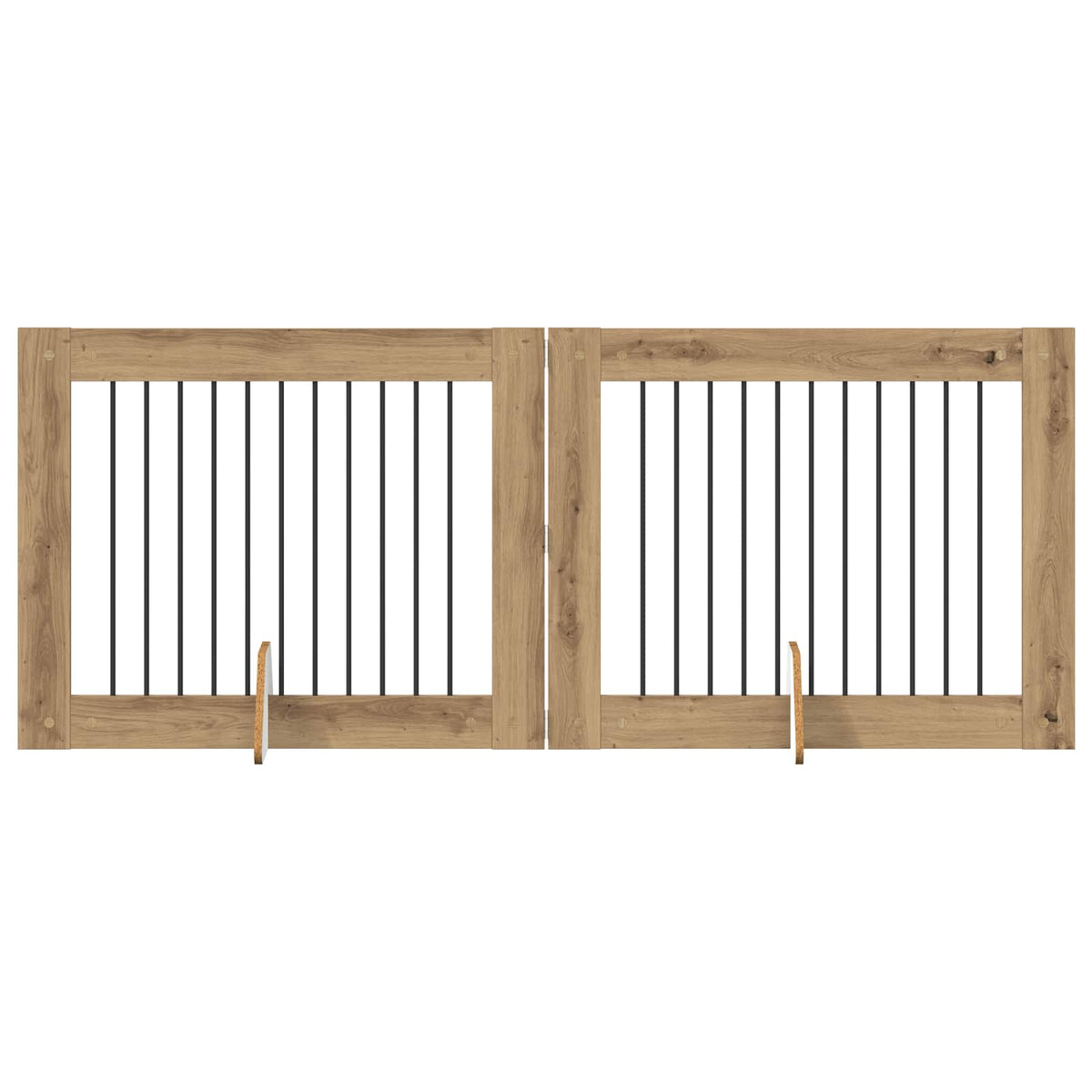 Dog Gate with Stands 2 pcs Artisan Oak 100 x 80 cm