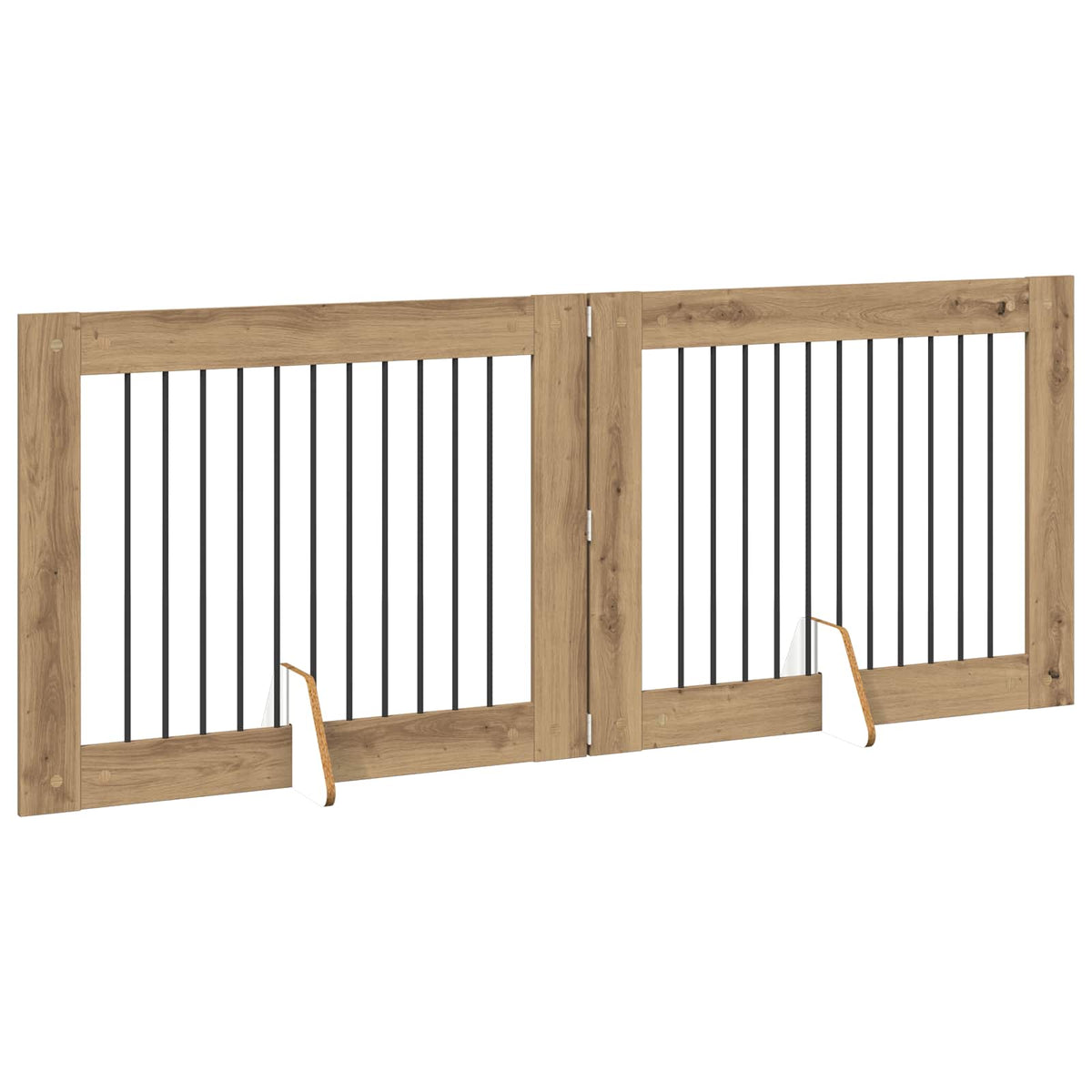 Dog Gate with Stands 2 pcs Artisan Oak 100 x 80 cm