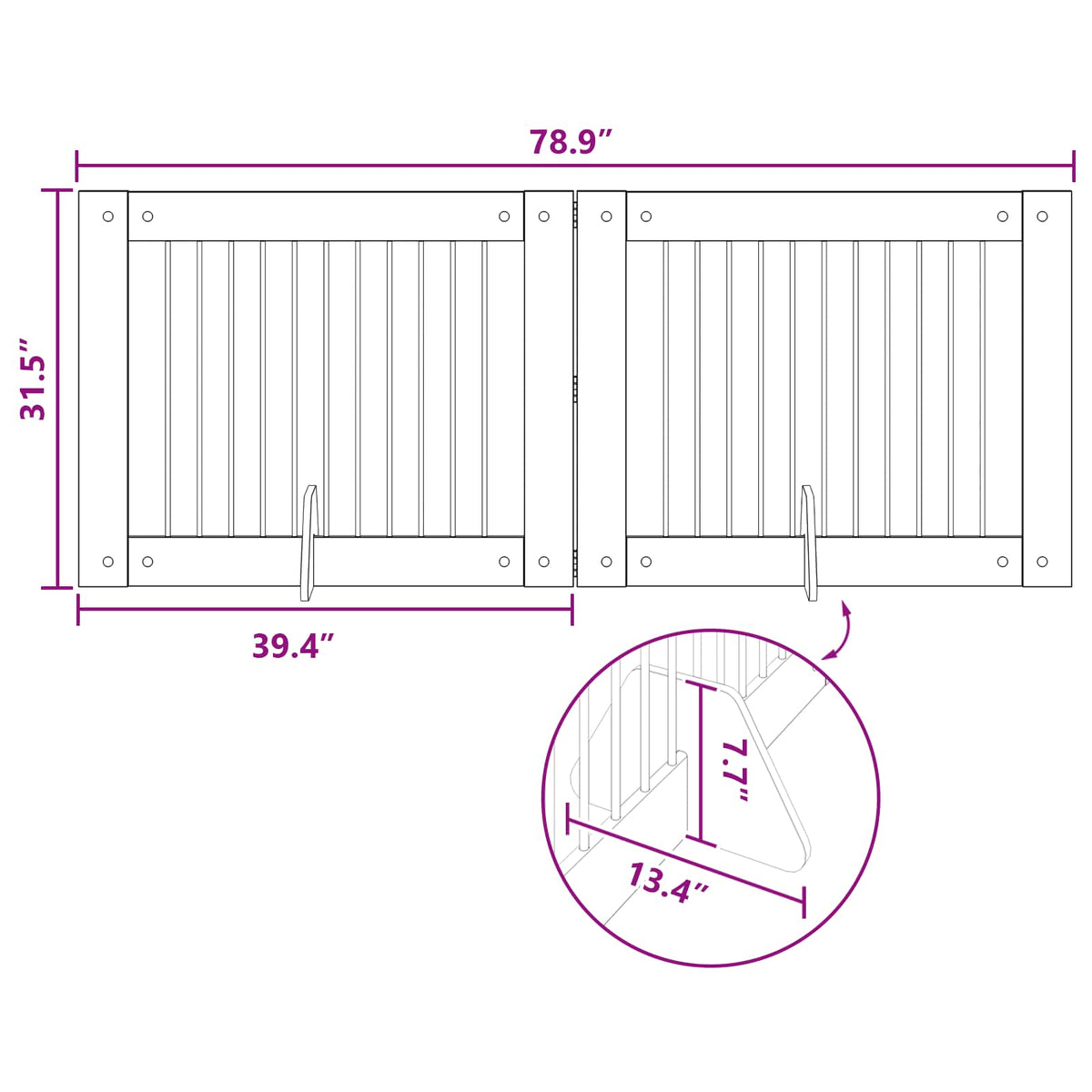 Foldable Dog Gate with Stands 2 pcs Artisan Oak 200.5 cm