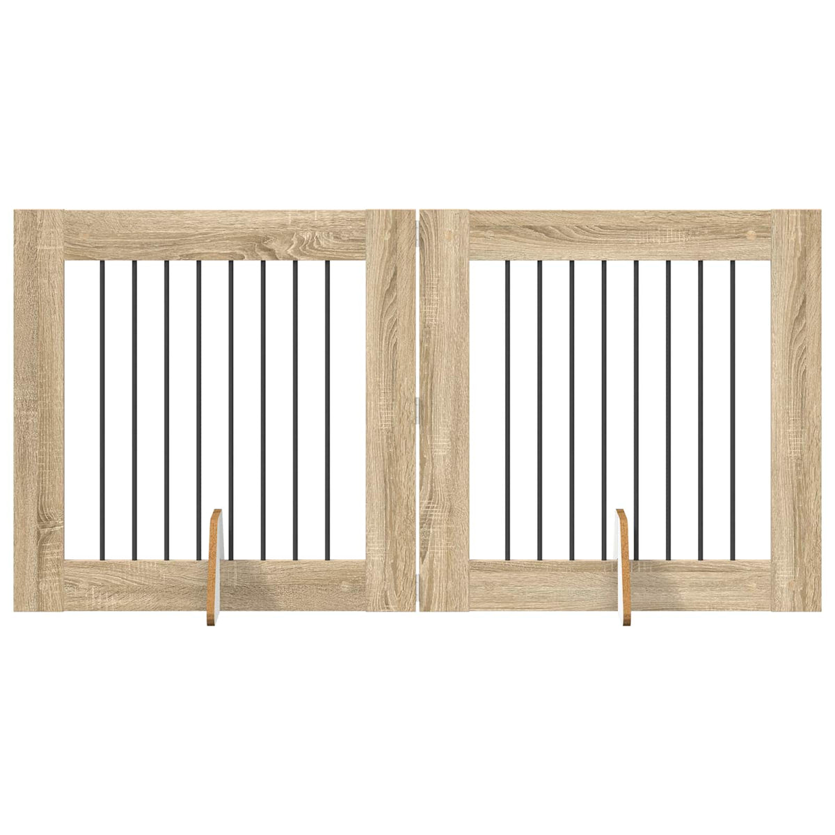 Dog Gate with Stands 2 pcs Sonoma Oak 80 x 80 cm