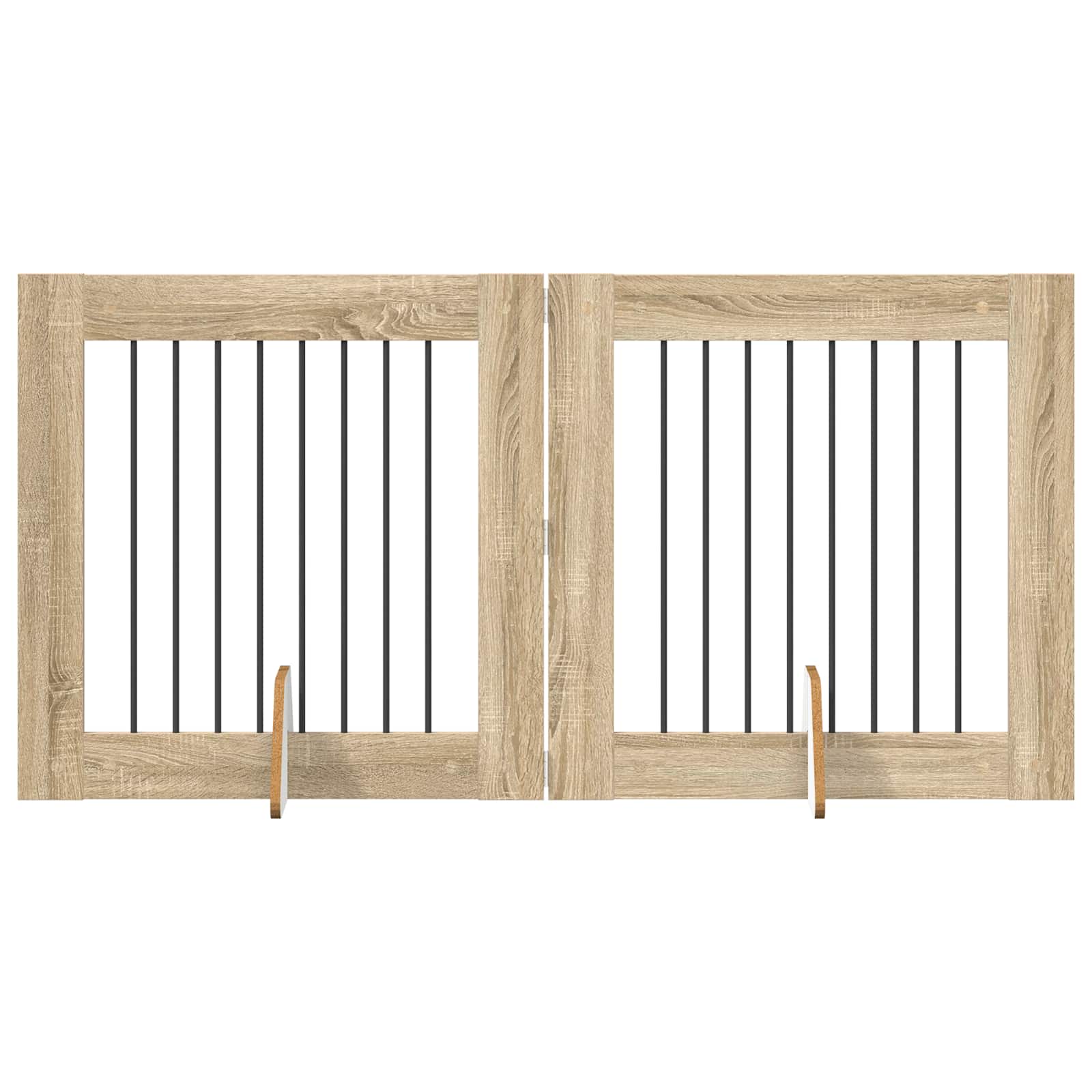 Dog Gate with Stands 2 pcs Sonoma Oak 80 x 80 cm