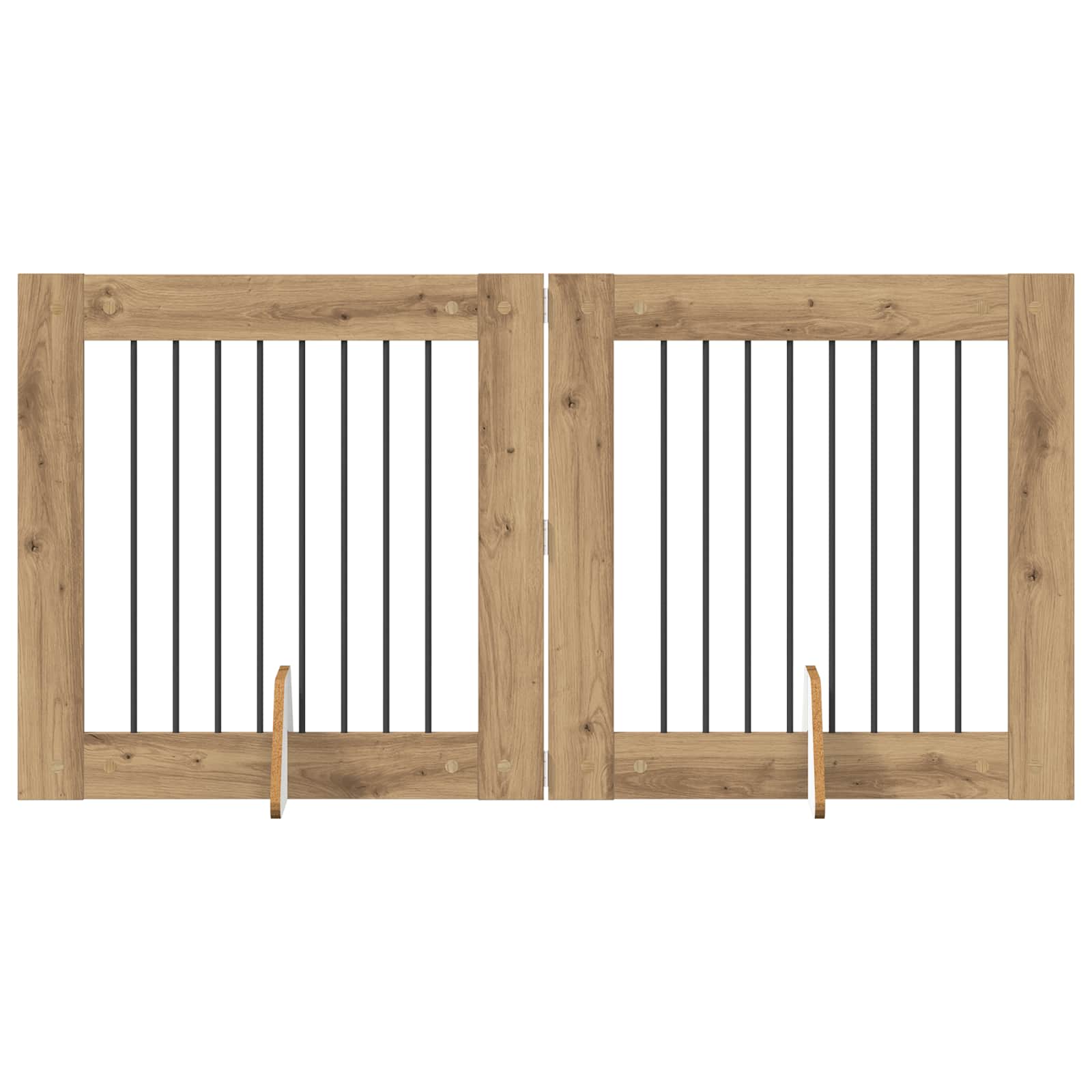 Dog Gate with Stands 2 pcs Artisan Oak 80 x 80 cm