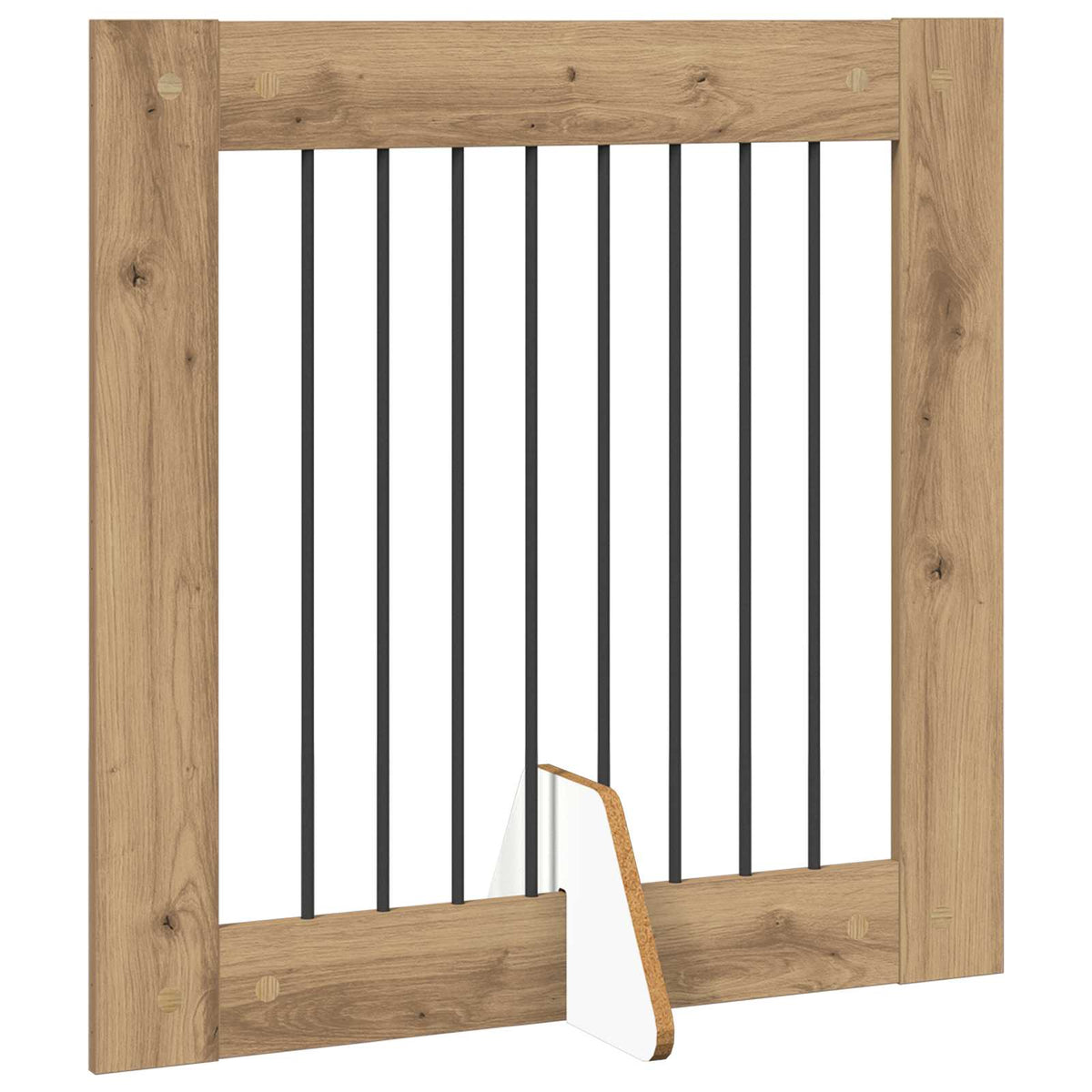 Dog Gate with Stands 6 pcs Artisan Oak 80 x 80 cm