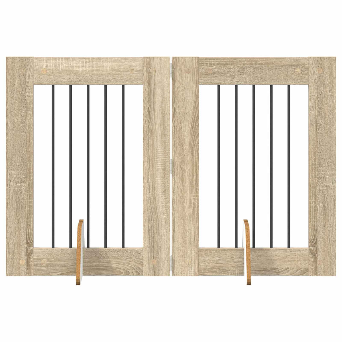 Dog Gate with Stands 2 pcs Sonoma Oak 60 x 80 cm