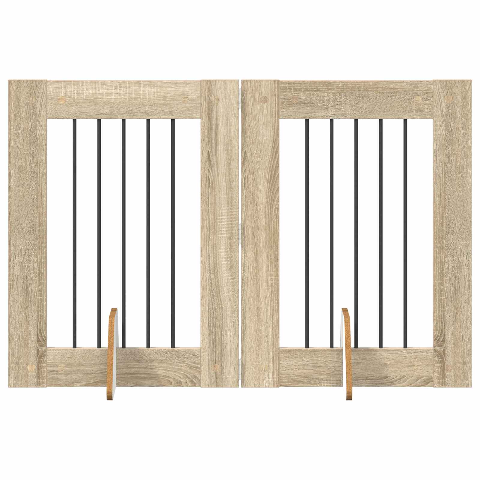 Dog Gate with Stands 2 pcs Sonoma Oak 60 x 80 cm