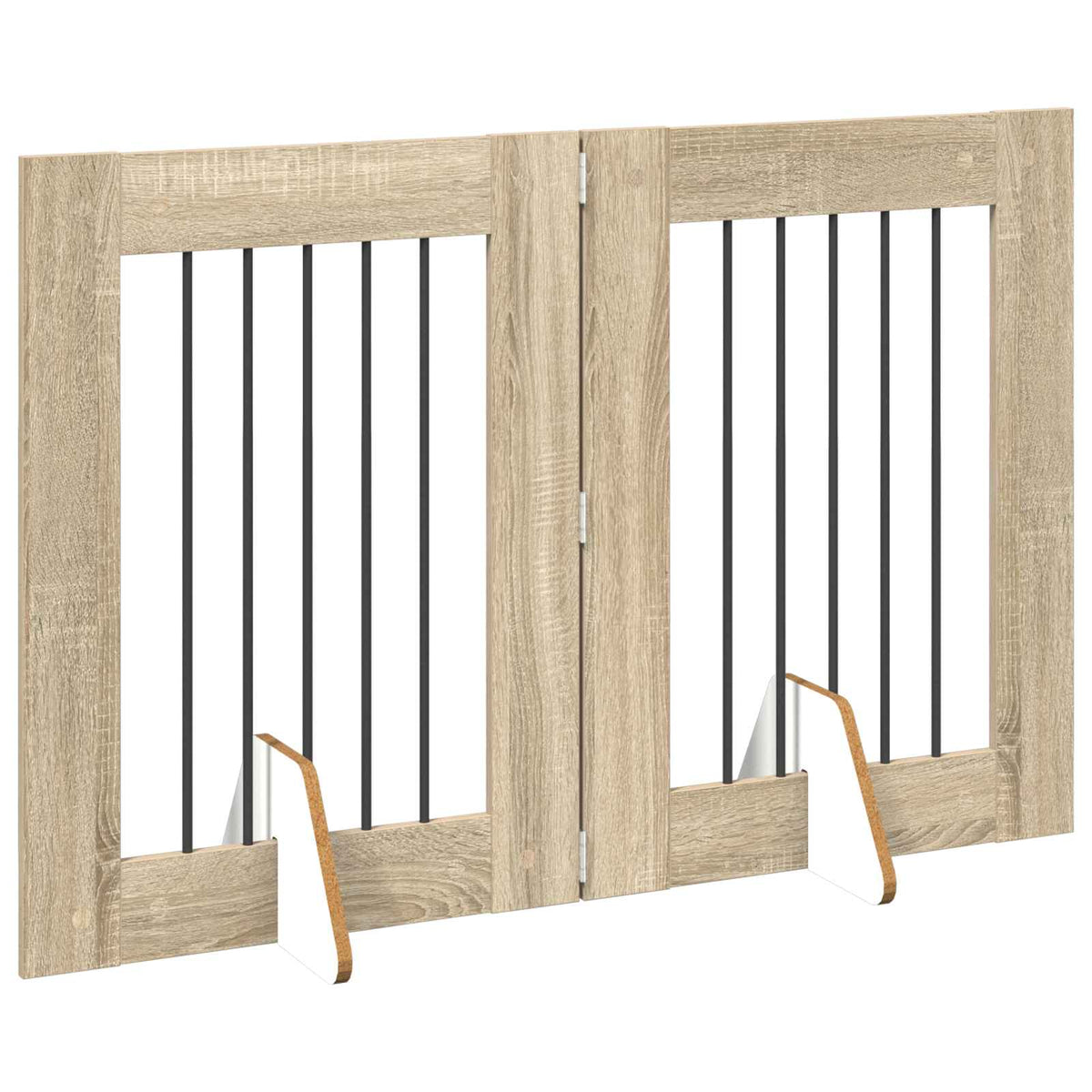 Dog Gate with Stands 2 pcs Sonoma Oak 60 x 80 cm