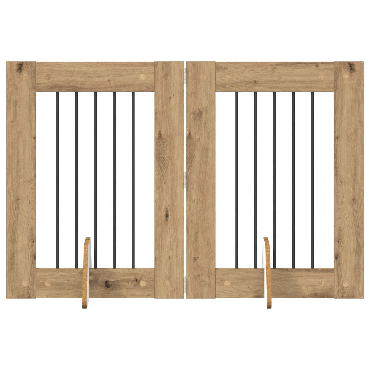Dog Gate with Stands 2 pcs Artisan Oak 60 x 80 cm
