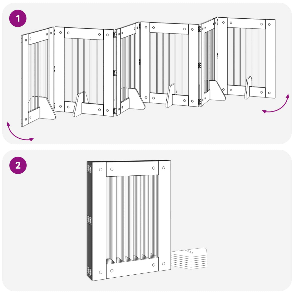 Dog Gate with Stands 6 pcs Sonoma Oak 60 x 80 cm