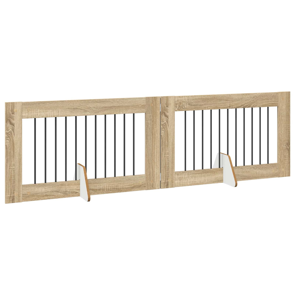Dog Gate with Stands 2 pcs Sonoma Oak 100 x 60 cm
