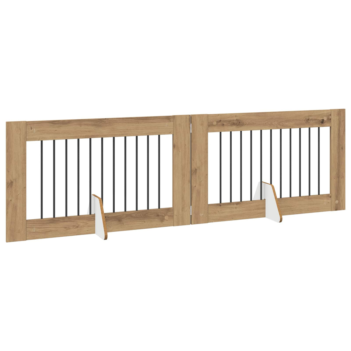 Dog Gate with Stands 2 pcs Artisan Oak 100 x 60 cm