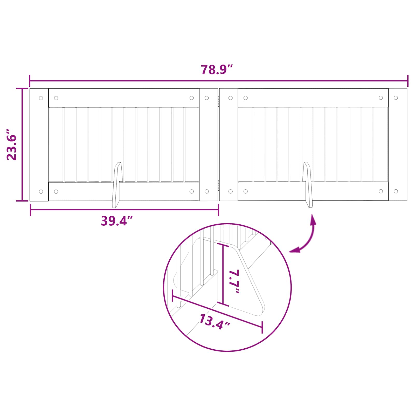 Foldable Dog Gate with Stands 2 pcs Artisan Oak 200.5 cm