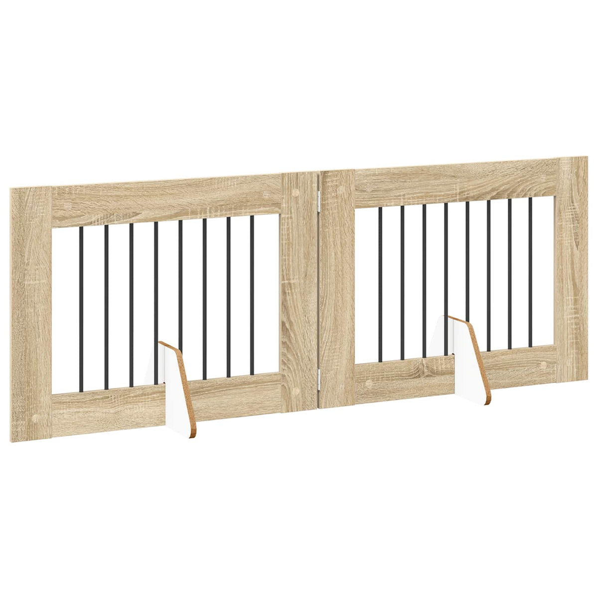 Dog Gate with Stands 2 pcs Sonoma Oak 80 x 60 cm