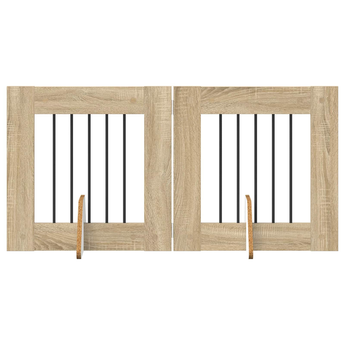 Dog Gate with Stands 2 pcs Sonoma Oak 60 x 60 cm