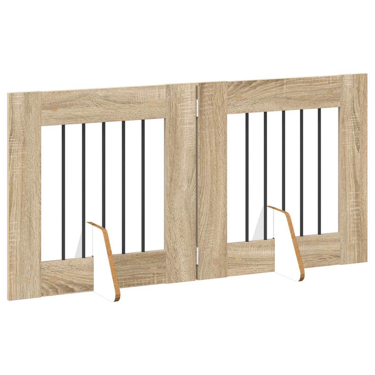 Dog Gate with Stands 2 pcs Sonoma Oak 60 x 60 cm