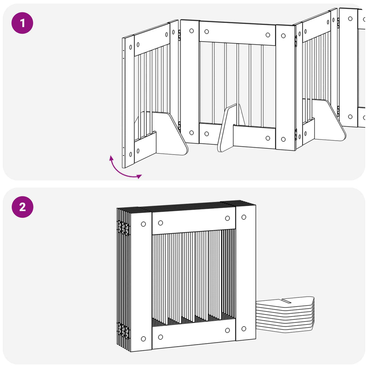 Dog Gate with Stands 8 pcs Sonoma Oak 60 x 60 cm