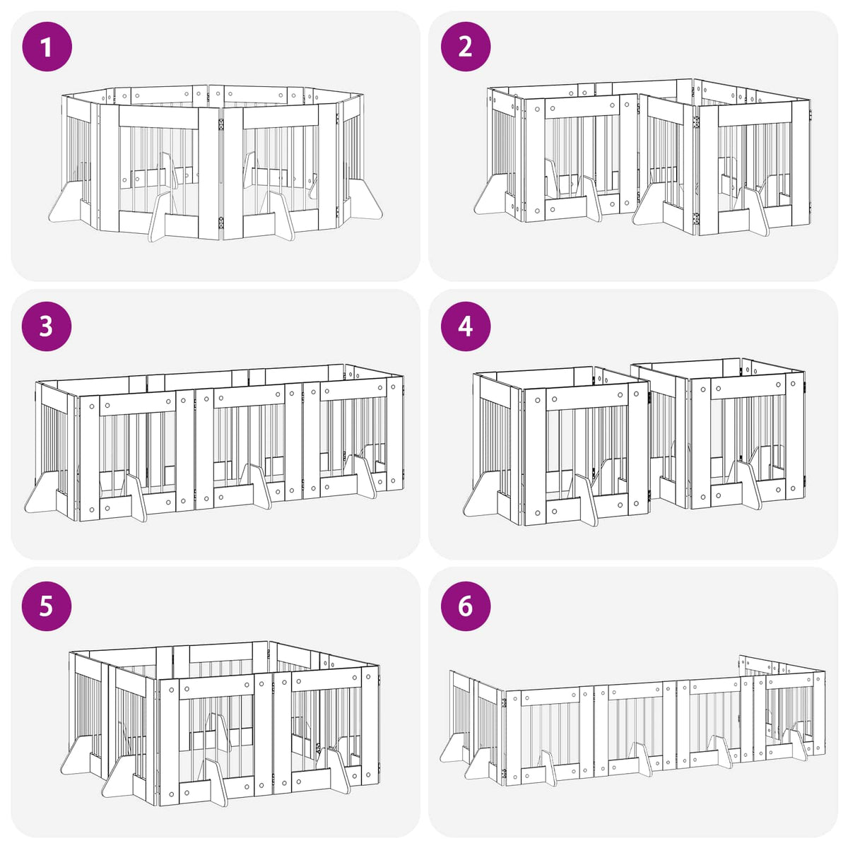 Foldable Dog Gate with Stands 8 pcs Artisan Oak 60 cm