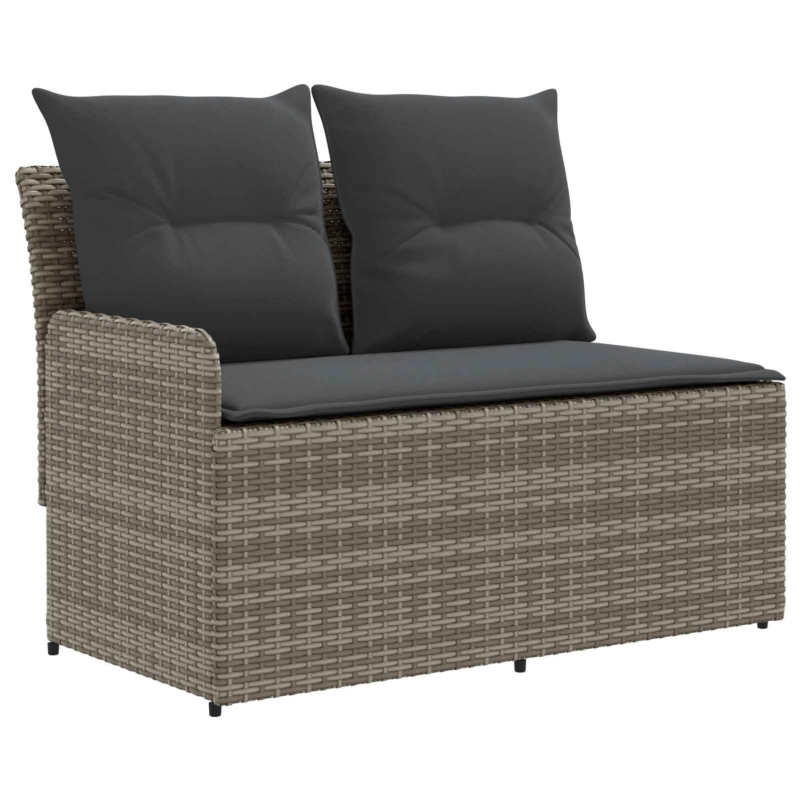 Garden Armrest Sofa with Liftup Table 2 Piece PE Rattan