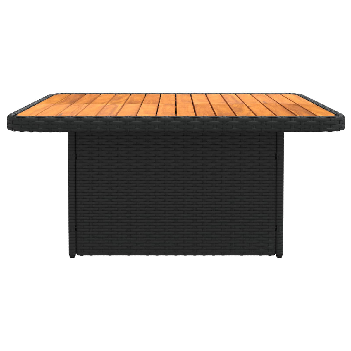 2 Piece Garden middle sofa with lift-up table Poly Rattan Black