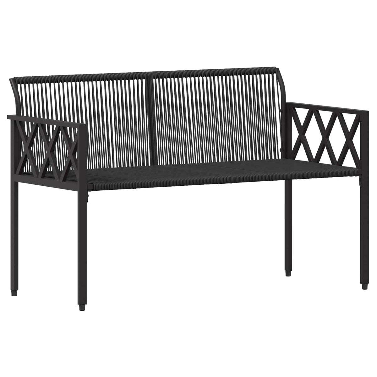 Outdoor Benches 2 -Seater 116 x 56 x 75 cm Poly Rattan