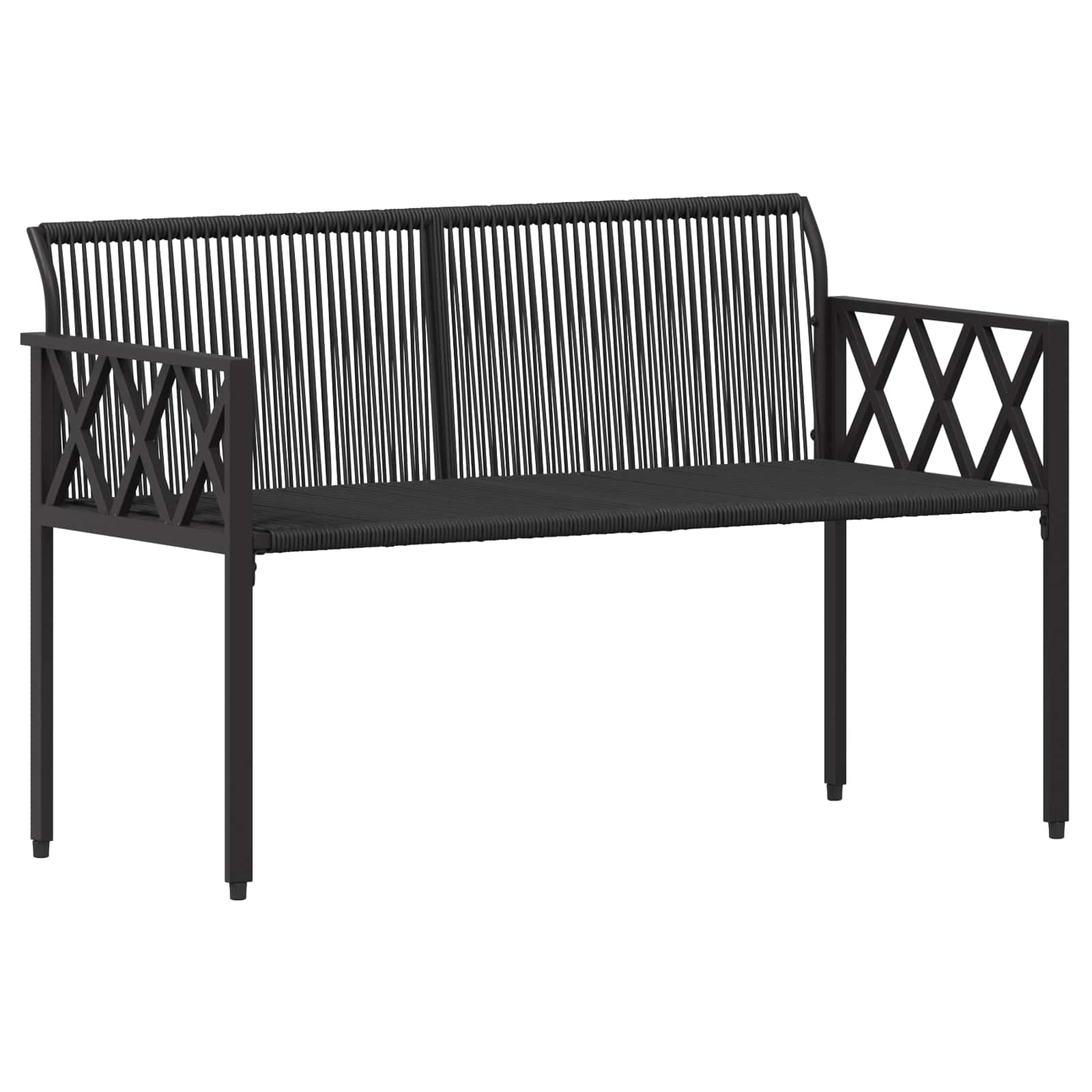 Outdoor Benches 2 -Seater 116 x 56 x 75 cm Poly Rattan