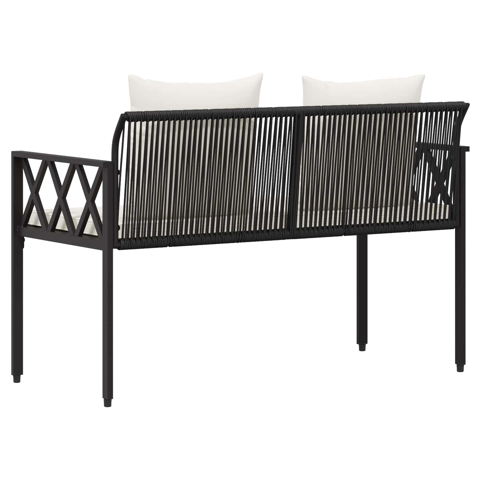 Outdoor Benches 2 -Seater 116 x 56 x 75 cm Poly Rattan