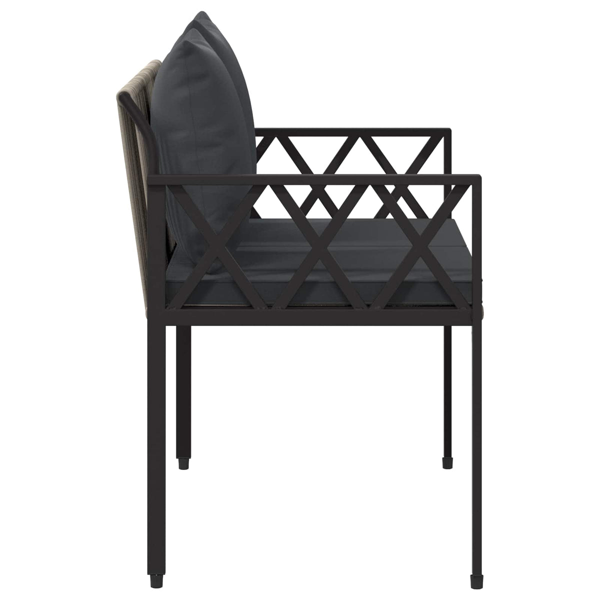 Outdoor Benches 2 -Seater 116 x 56 x 75 cm Poly Rattan