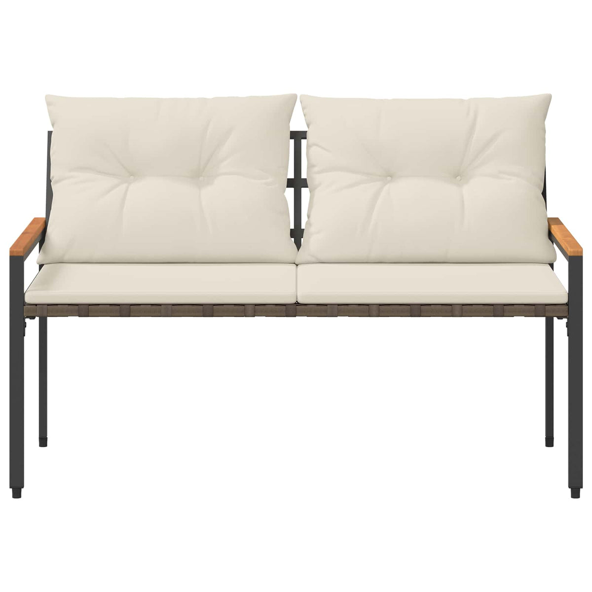 Outdoor Bench 2 -Seater 116 x 67.5 x 72 cm Poly Rattan