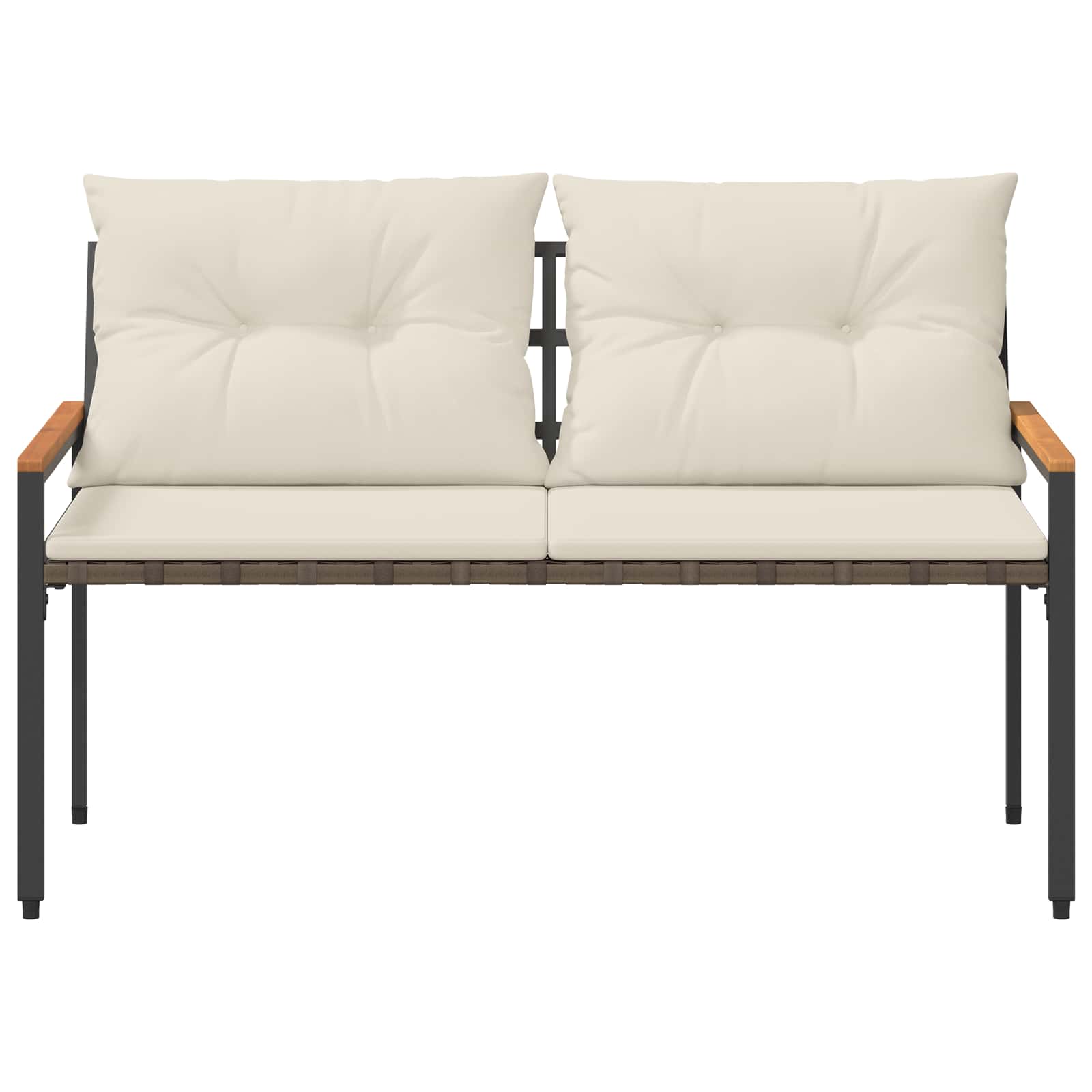 Outdoor Bench 2 -Seater 116 x 67.5 x 72 cm Poly Rattan