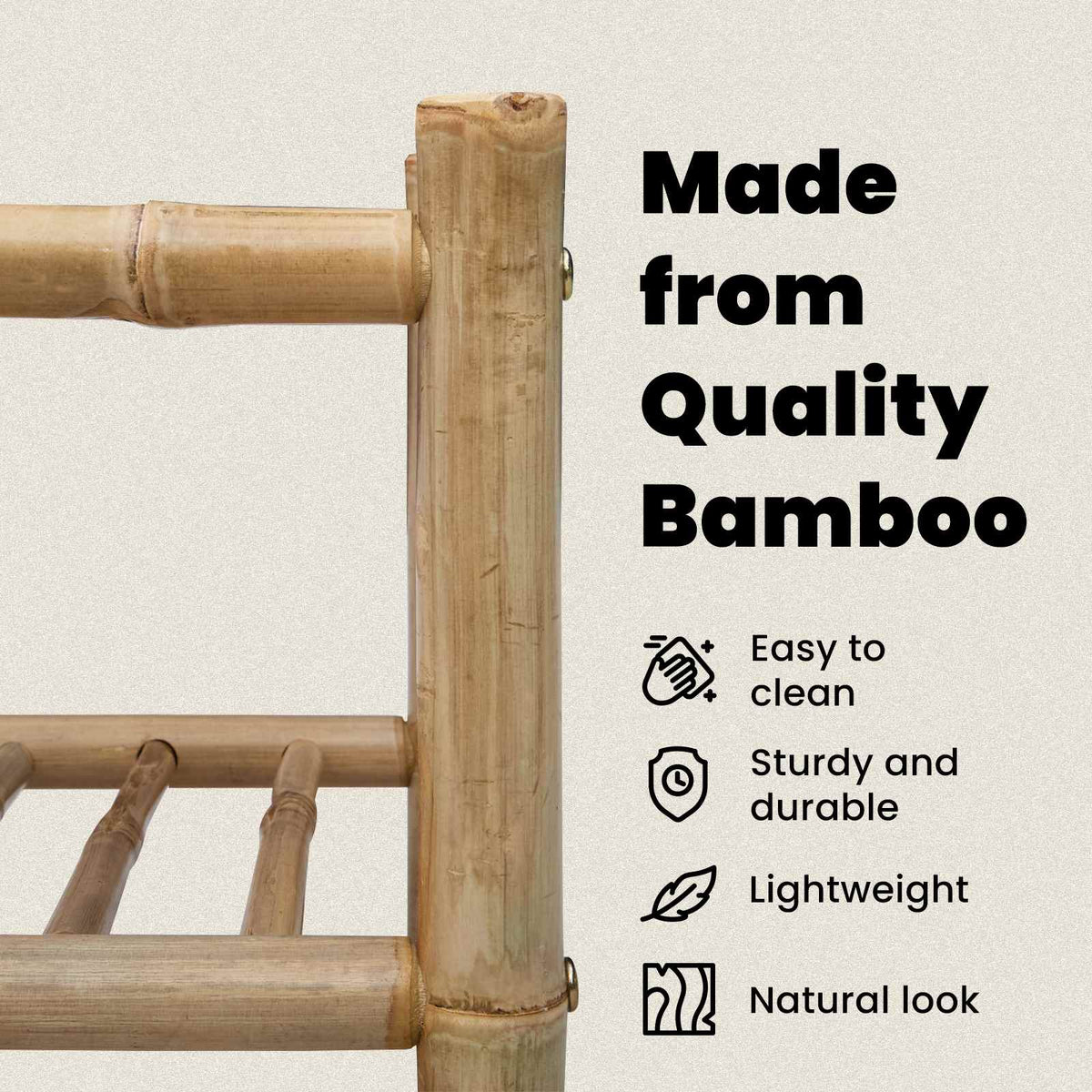 Shoe Rack with Shelf Natural 68 x 28 x 30 cm Bamboo