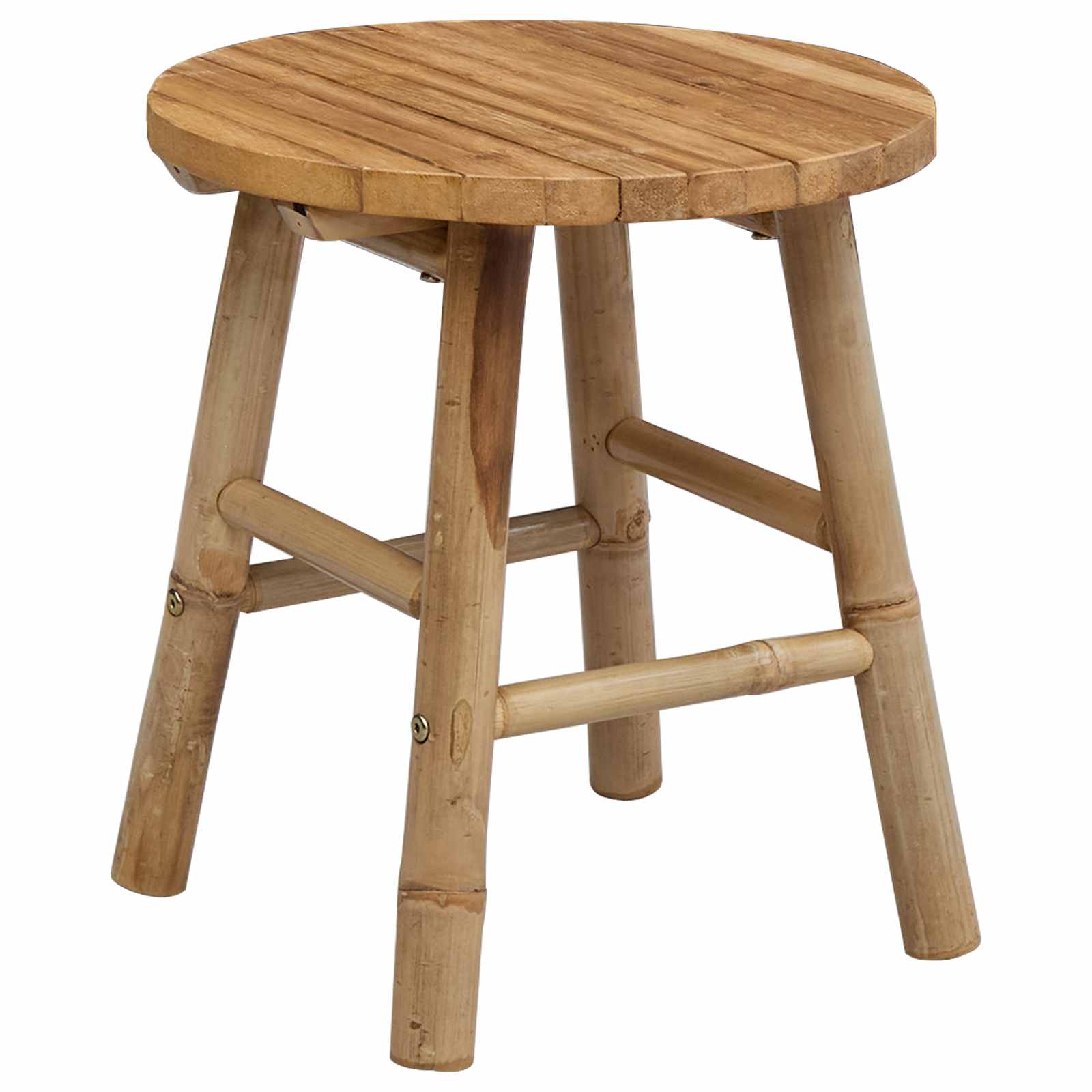 Garden Stool Light Brown Ø 38 x 42 cm Bamboo
