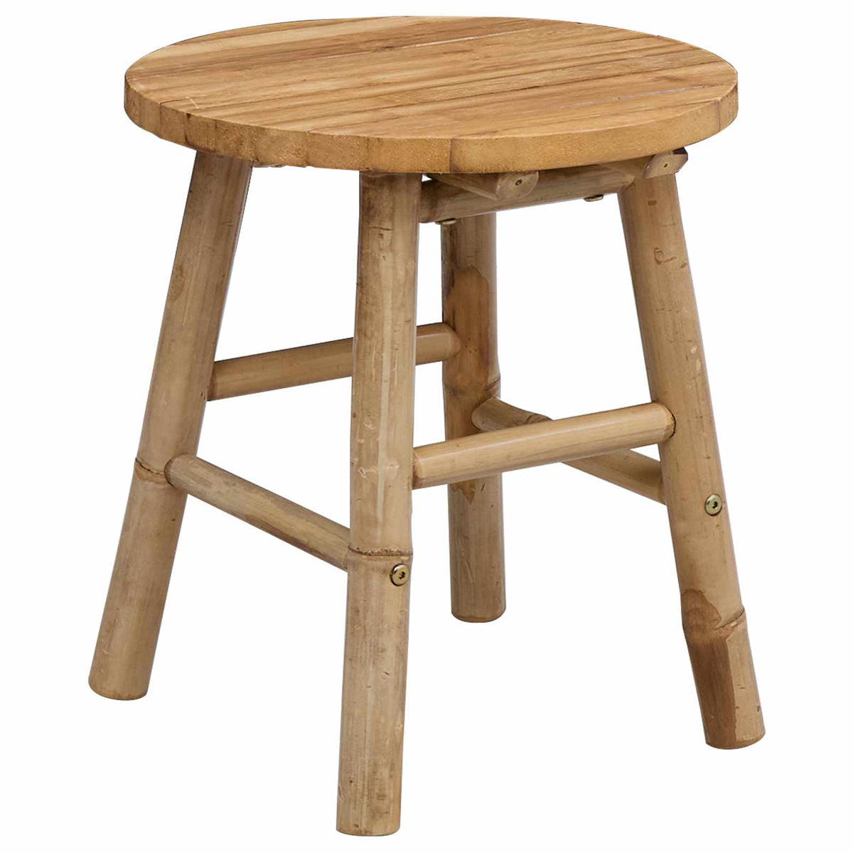 Garden Stool Light Brown Ø 38 x 42 cm Bamboo