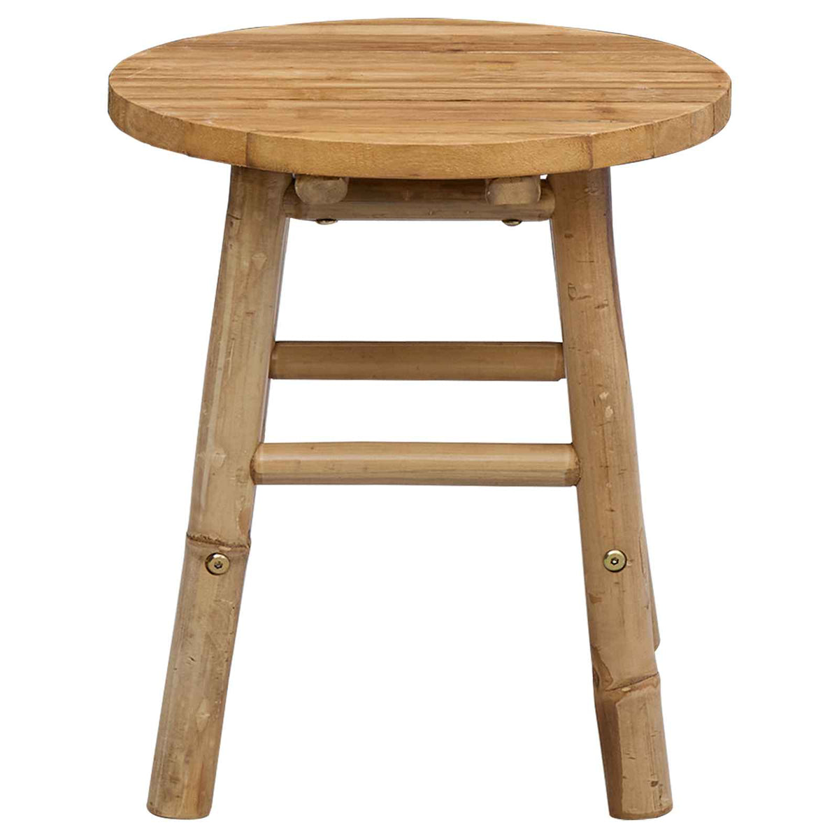 Garden Stool Light Brown Ø 38 x 42 cm Bamboo
