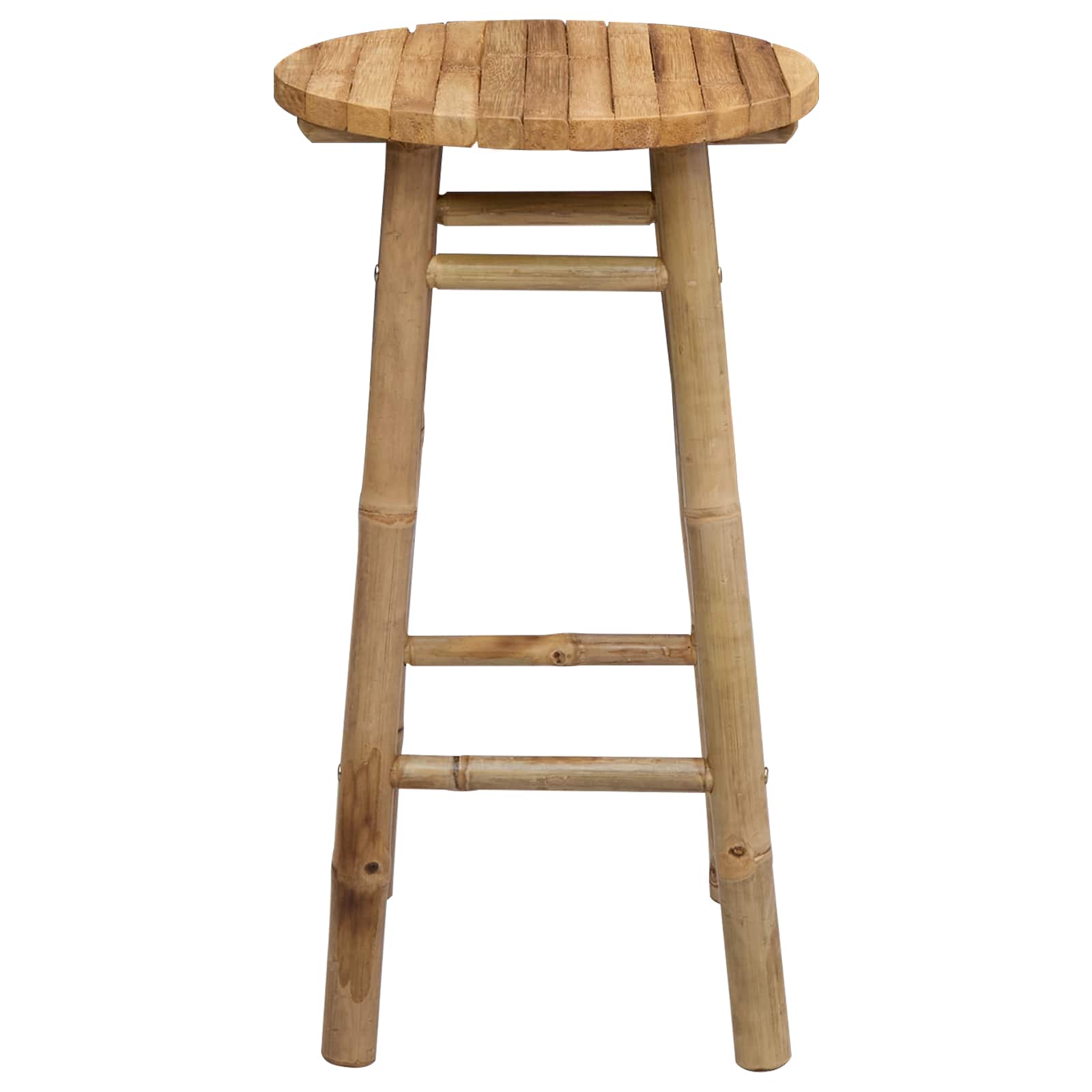 Garden Stool Natural Ø 38 x 68 cm Bamboo