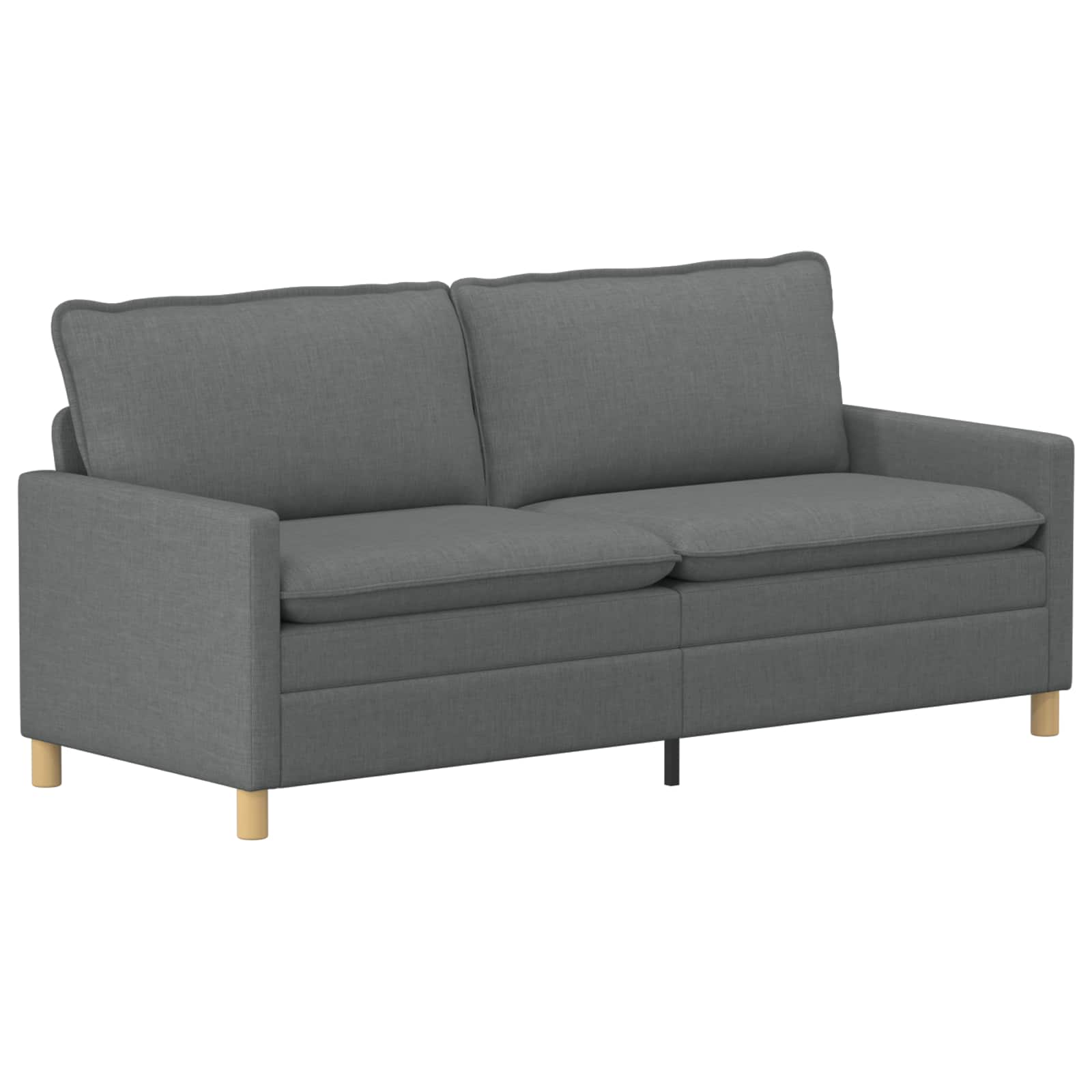 Sofa Set 2 pcs Dark Grey Fabric