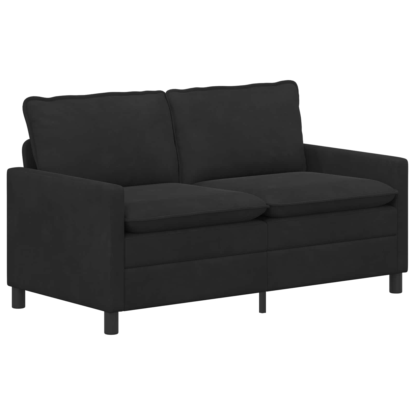 Sofa Set 2 pcs Black Velvet