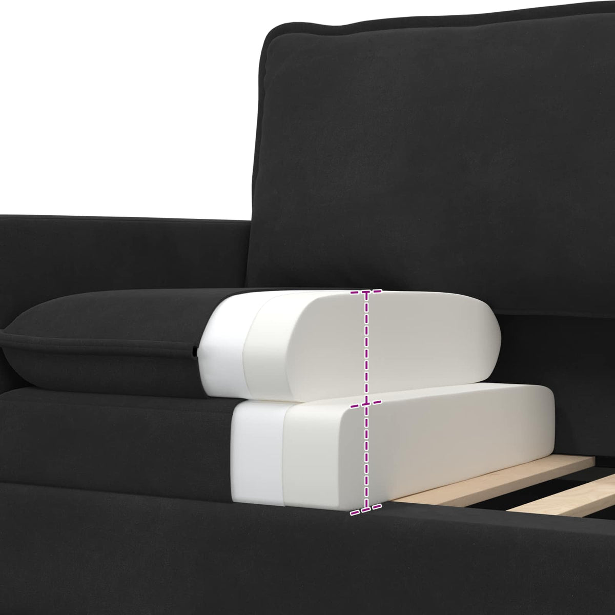 Sofa Set 2 pcs Black Velvet