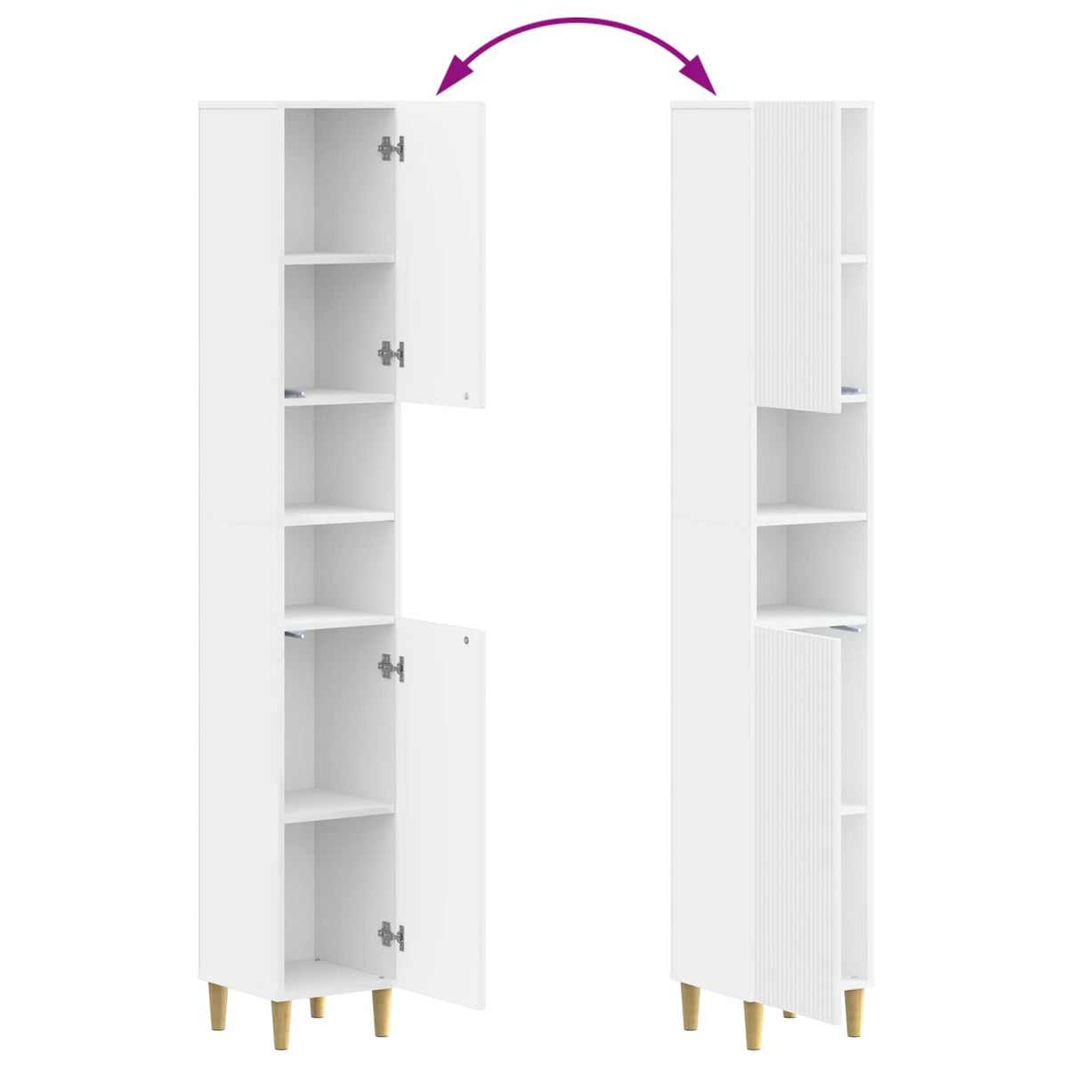 2 Piece Bathroom Cabinet Set ARNHEM White Engineered Wood