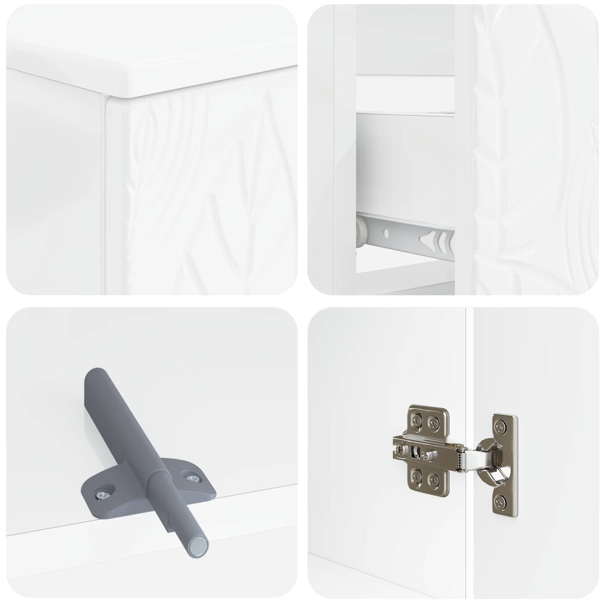 2 Piece Bathroom Cabinet Set DELFT White Engineered Wood