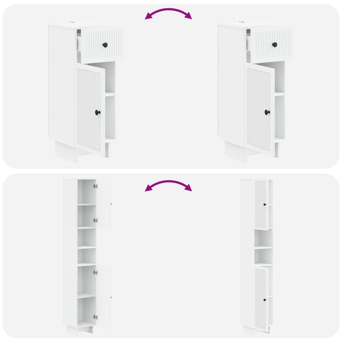 3 Piece Bathroom Cabinet Set EDE Engineered Wood