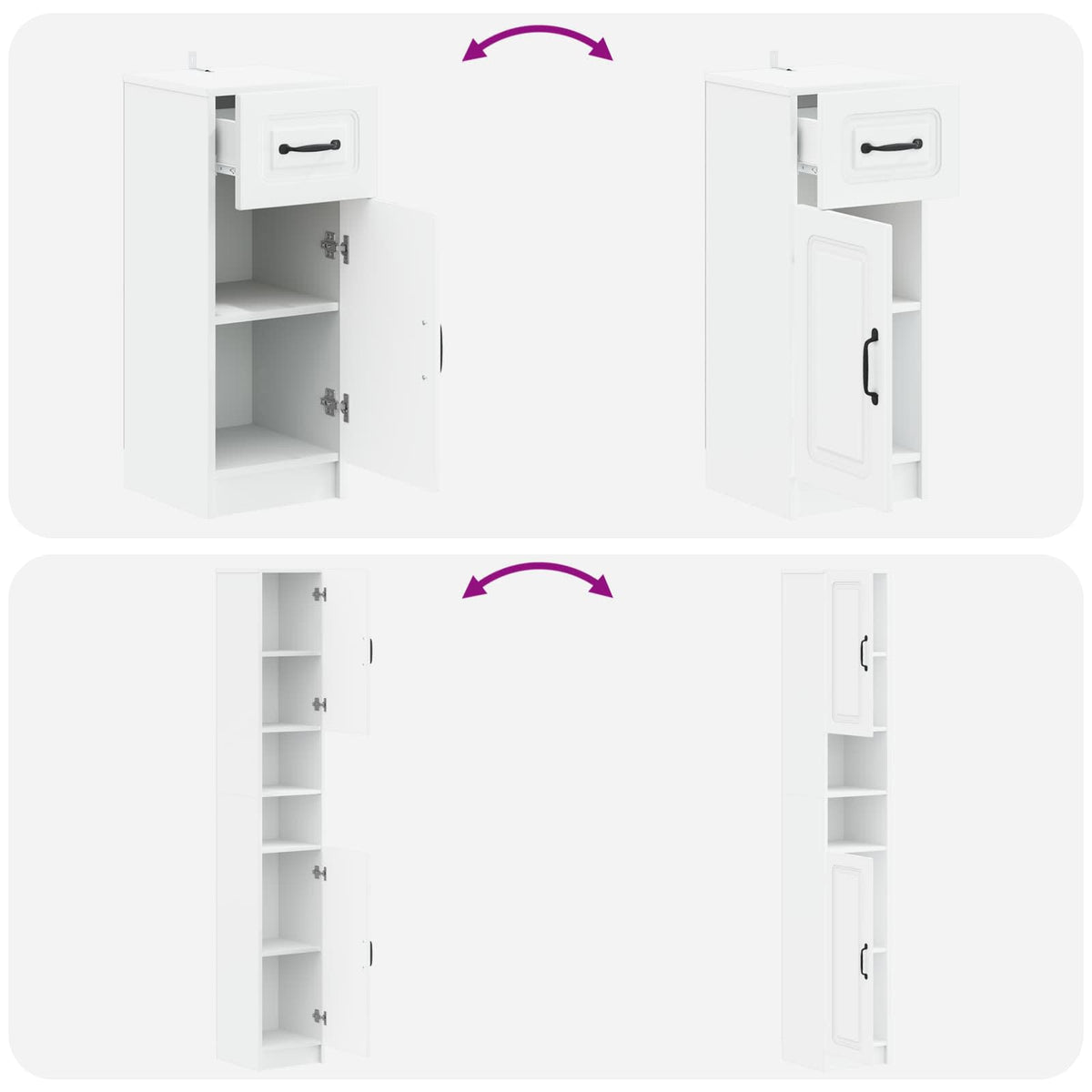 3 Piece Bathroom Cabinet Set UTRECHT Engineered Wood