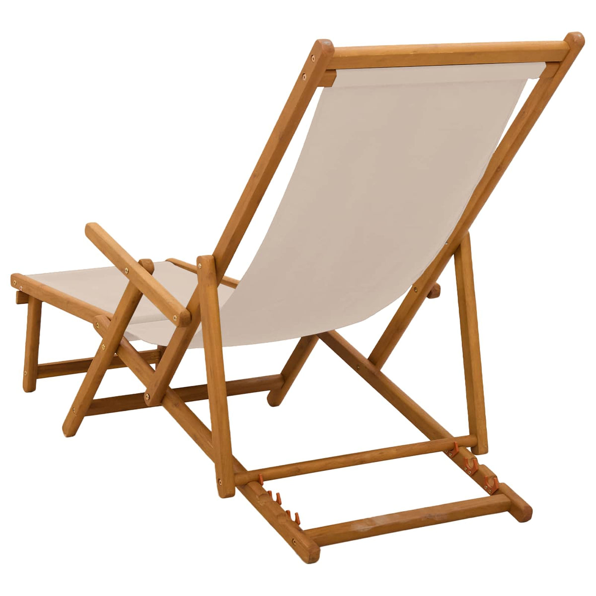 Folding Sun Lounger 2 pcs 3 Position Solid Eucalyptus Wood