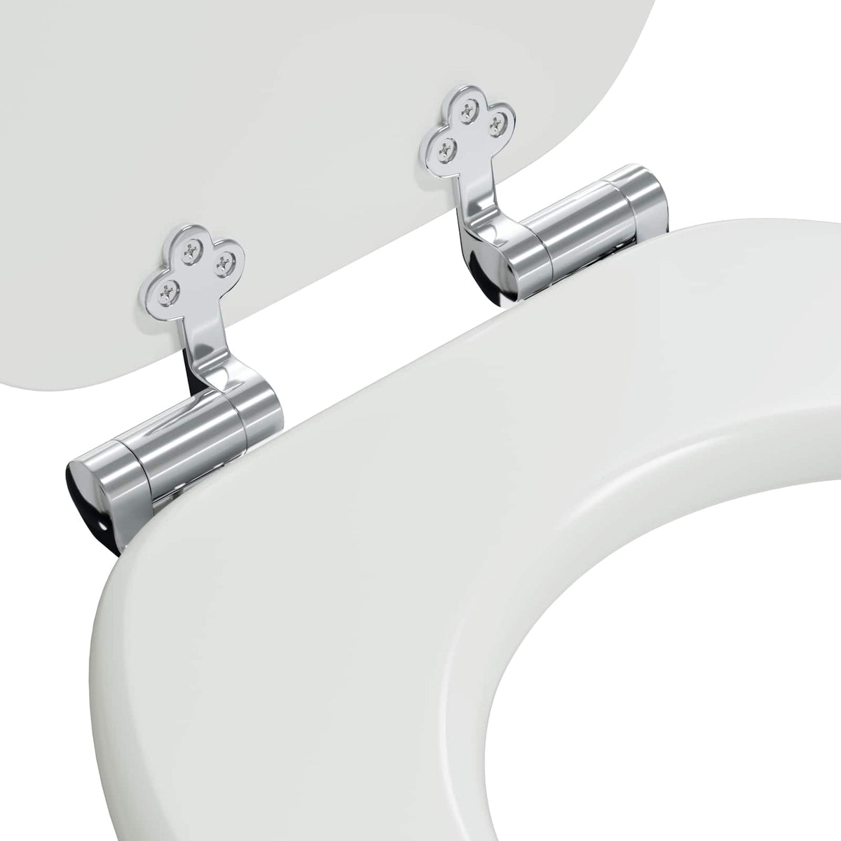 Soft-Close Toilet Seat White 44 x 38 cm MDF board