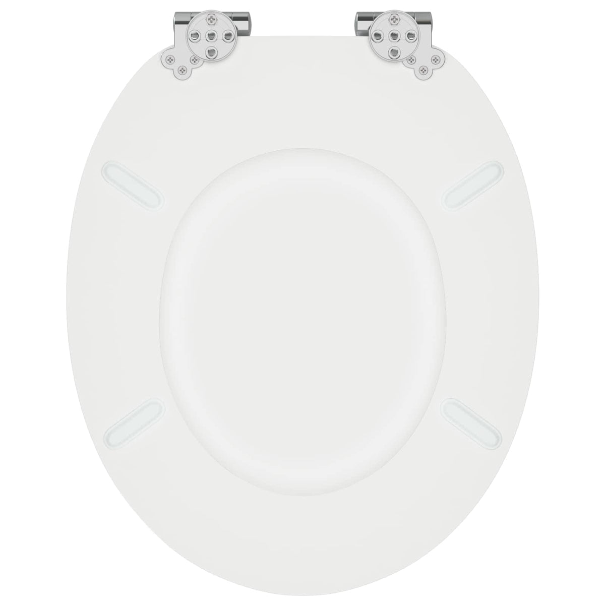 Soft-Close Toilet Seat White 44 x 38 cm MDF board